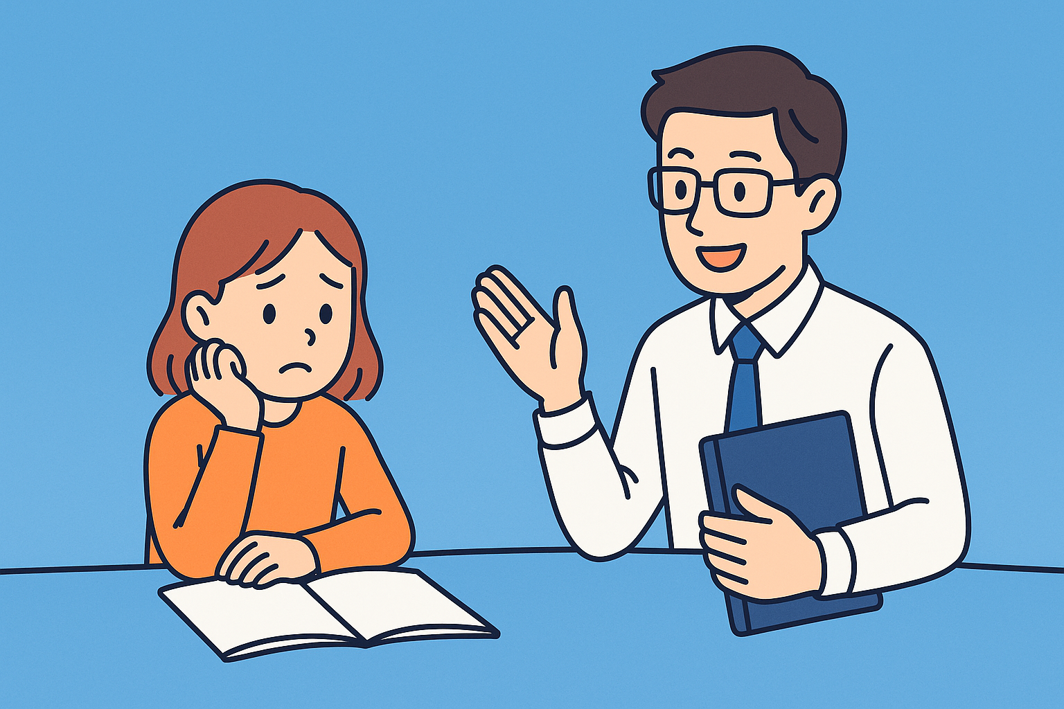 【小学４年生女子】心配事の多い生徒の対処には家庭教師が優位