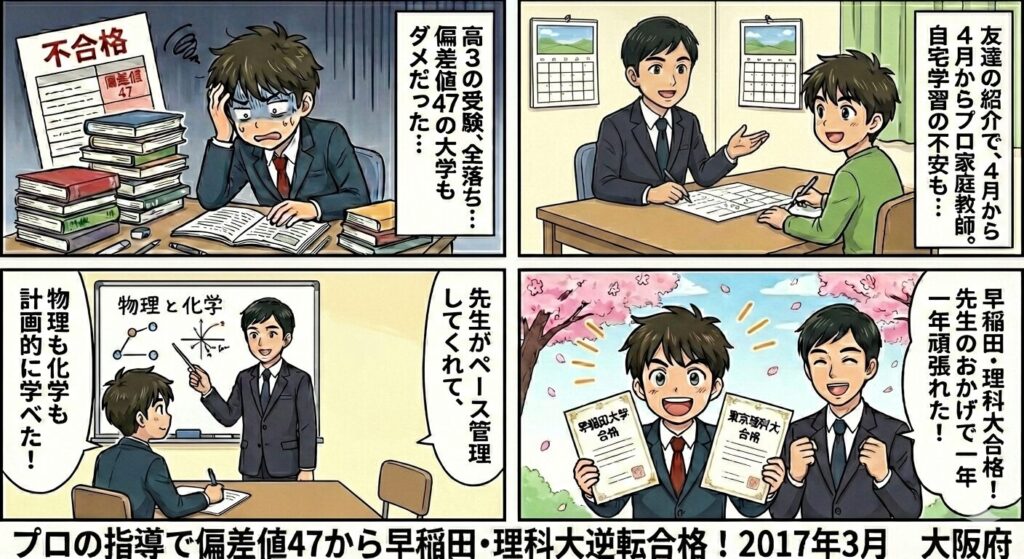 【早稲田大学・東京理科大その他合格　私立高校卒業男子】「“もう一年頑張ろう”と思えたのは先生のおかげ」