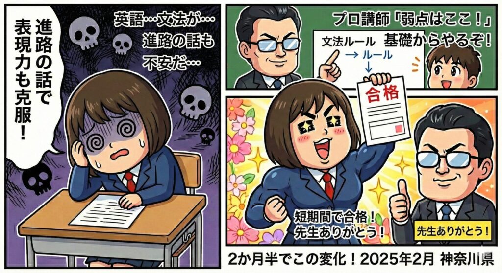 【私立短期大学合格　高校生女子】「2か月半で、勉強の意味が変わった」