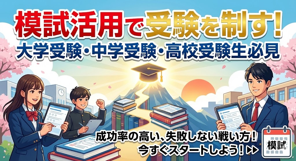 模試活用で受験を制す！大学受験・中学受験・高校受験生必見