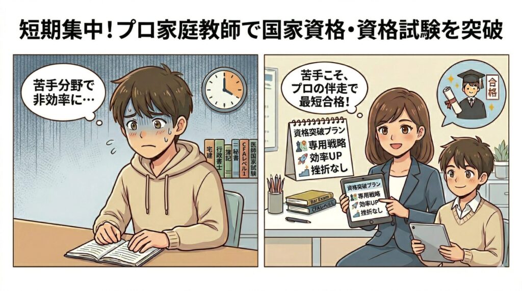 資格取得のおススメ─ プロ家庭教師の短期集中型で国家試験・資格試験を突破しよう！─