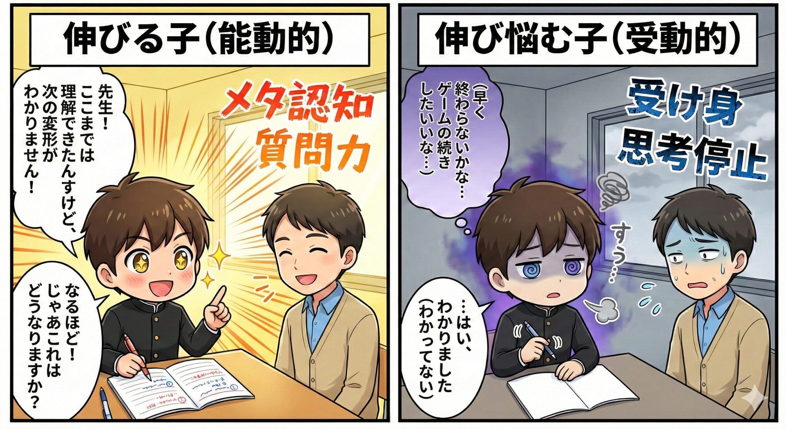 伸びる子VS伸び悩む子