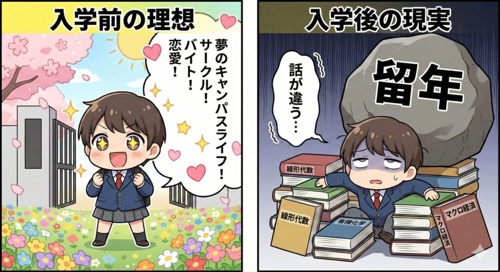 大学生活の「理想」と「現実」のギャップ