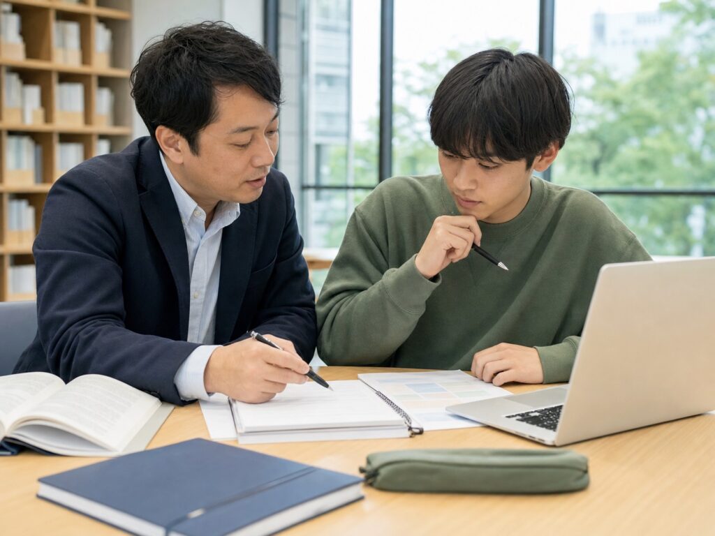 大学生・進級卒業の学習・指導シーン|ウェルズ家庭教師センター