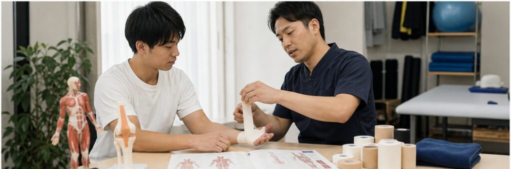 柔道整復師の学習・指導シーン｜ウェルズ家庭教師センター