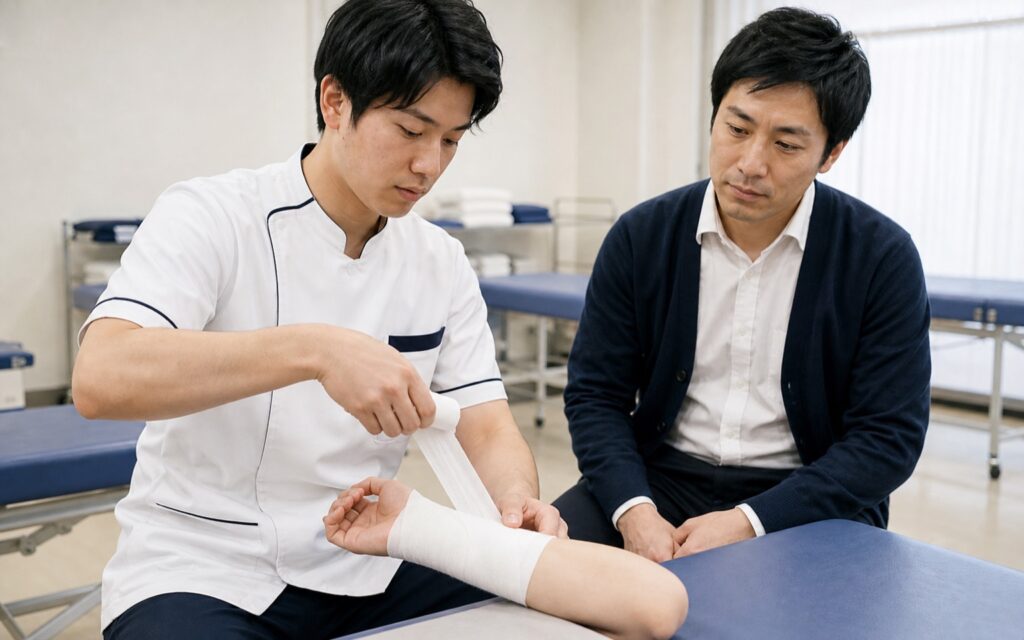 柔道整復師の学習・指導シーン｜ウェルズ家庭教師センター
