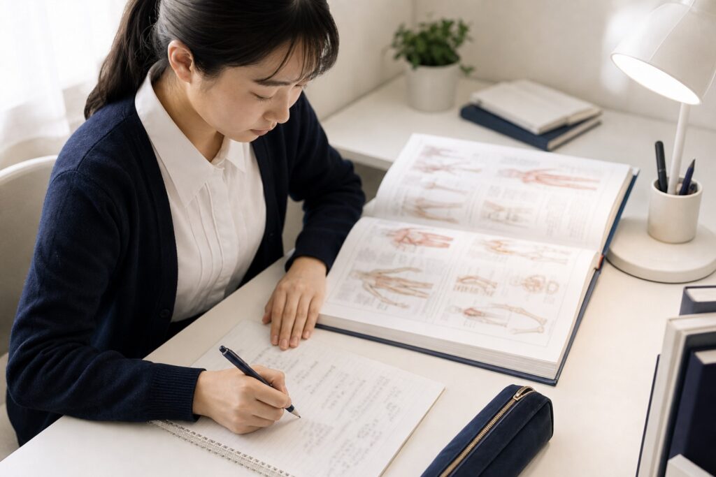 柔道整復師の学習・指導シーン｜ウェルズ家庭教師センター