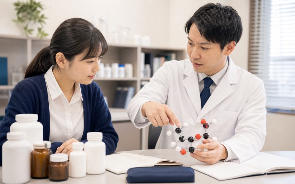 薬学部・薬剤師国試の学習・指導シーン｜ウェルズ家庭教師センター